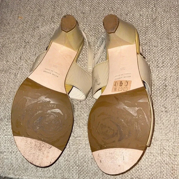 Taryn Rose Patent Leather Beige Heels - 36 - Made in Italy - Picture 6 of 7